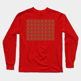 Cozy Christmas ugly sweater red checkered pattern Long Sleeve T-Shirt